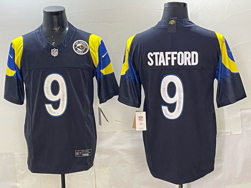 Men 2025 Los Angeles Rams #9 Stafford Black 5th generation Throwback Nike Limited NFL Jersey 02->youth mlb jersey->Youth Jersey